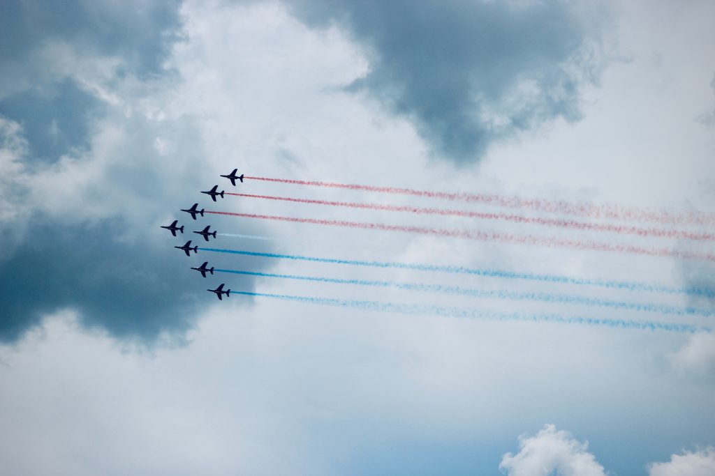 La patrouille de France à Perros-Guirec sur la Côte de Granit Rose