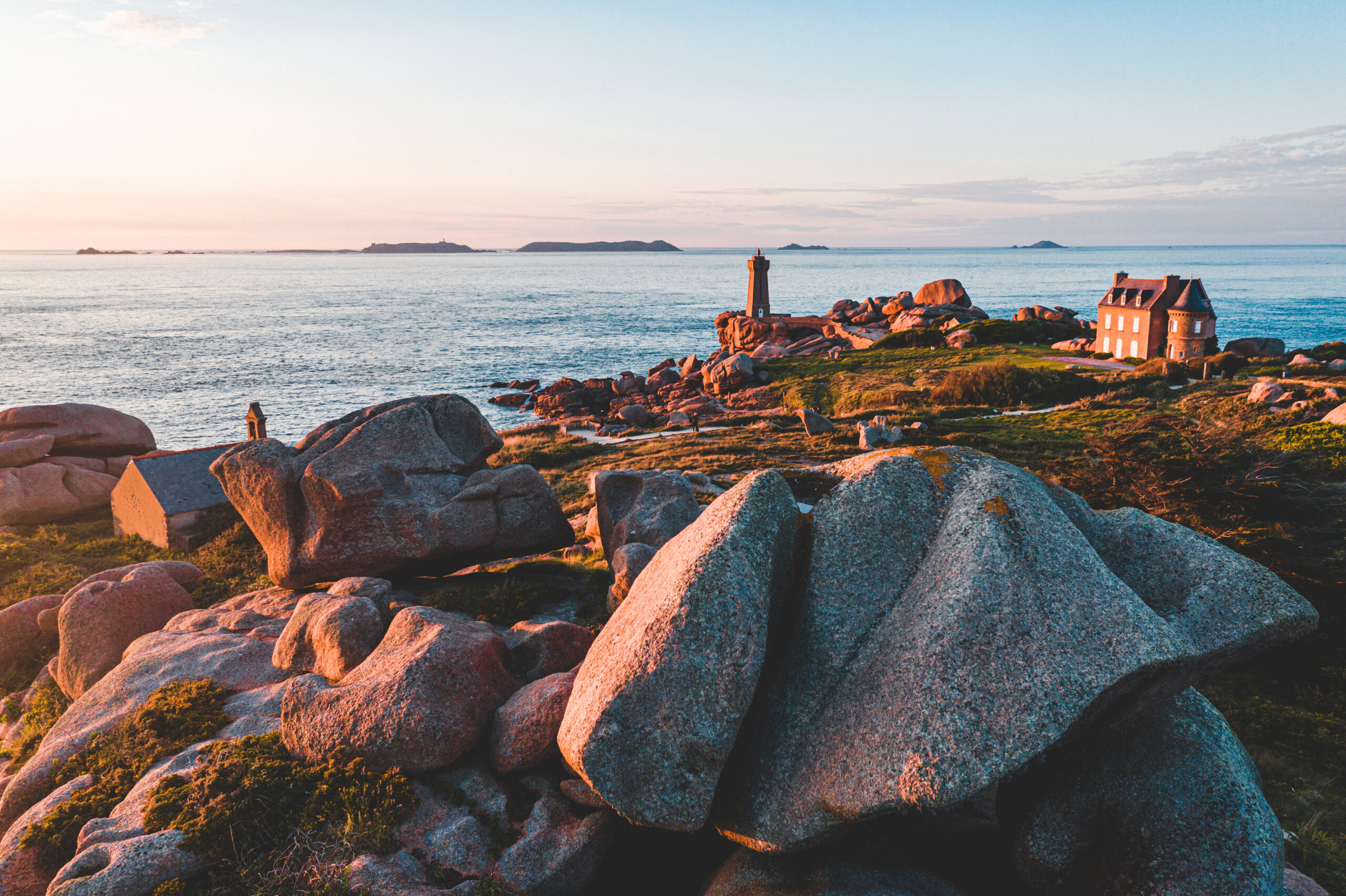 Le phare de Ploumanac'h en hiver à Perros-Guirec